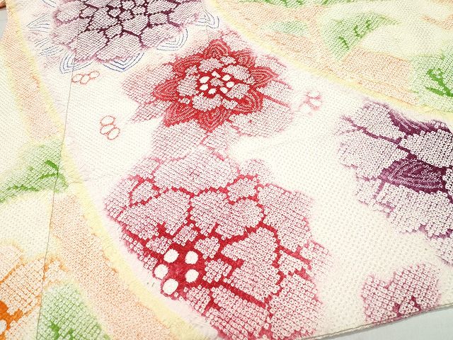 平和屋着物○名門 藤娘きぬたや・総絞り 振袖 舞花文 正絹