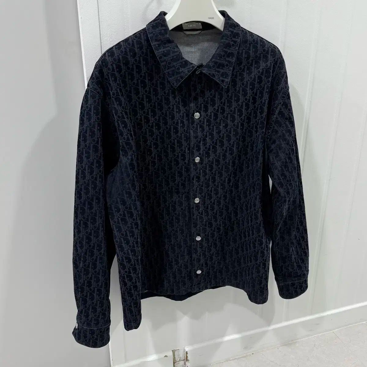 54 DIOR ディオール オブリーク コットン ブレンド デニム シャツ