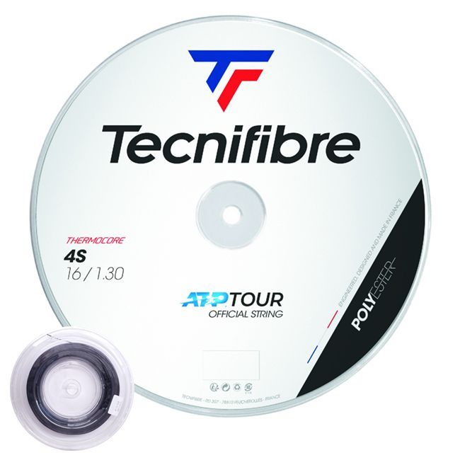 四角断面スピンガット テクニファイバー Tecnifibre 4S フォーエス 200Mロール 120 125 130 硬式テニス ポリエステル ガット 旧 ブラックコード4S 海外 020050002
