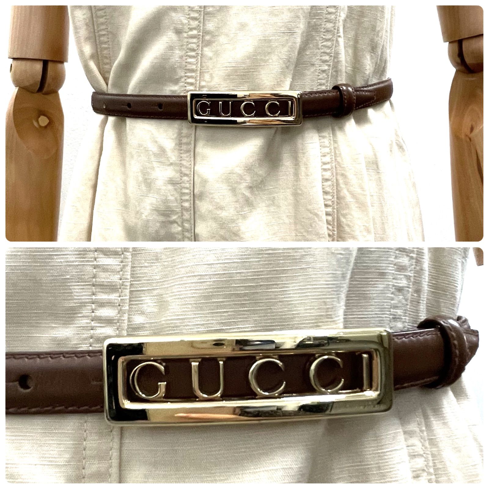 GUCCI グッチ ベルト レザー 70 ・28 037・2092・0939・0 ブラウン