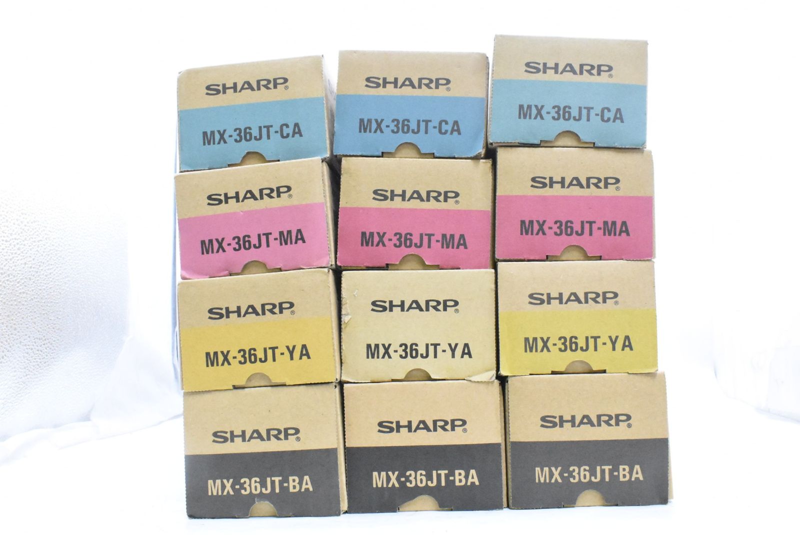 ♥ シャープ 純正 トナー MX-36JT-BA|CA|MA|YA 4色12本 シアン マゼンタ イエロー ブラック SHARP IT9HLL0REEVK-D-N07-byebye