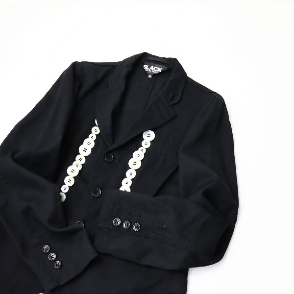 AD2010 BLACK COMME des GARCONS ブラックコムデギャルソン ボタン装飾 