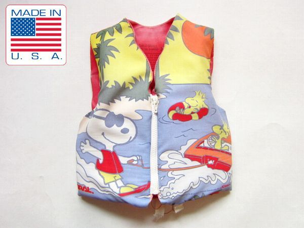 子供用| |スヌーピー|ライフベスト キッズ-S ビンテージ|店舗什器やインテリアに|D128-05-1001ZVW