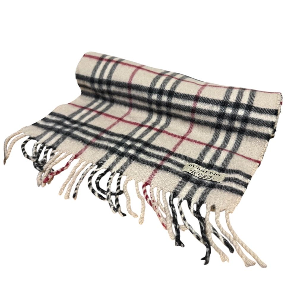 バーバリー マフラー ノバチェック カシミヤ100% イングランド製 英国