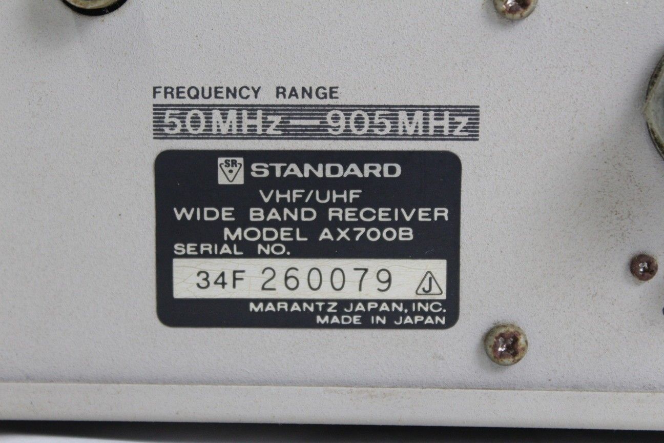 現状品 スタンダード AX700B WIDE BAND RECEIVER トランシーバー STANDARD アマチュア無線 ITAKP2SNPTXM-D-A07-byebye IMPECCABLEHEALTHCARESERVICES_COM