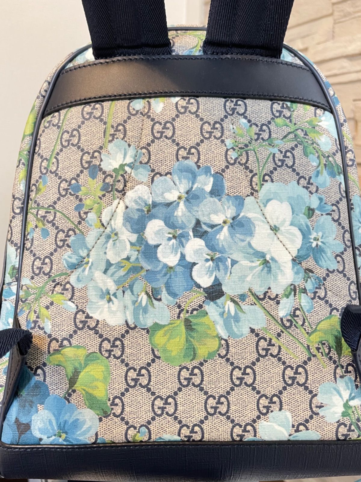 GUCCIブルームス リュック ブルー グッチ GGブルームス リュック ブルー フローラル 花 GUCCI
