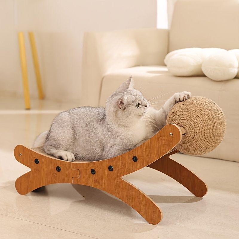 大型猫用爪とぎ柱とリクライニング猫用ベッド - xzdsfgj - メルカリ