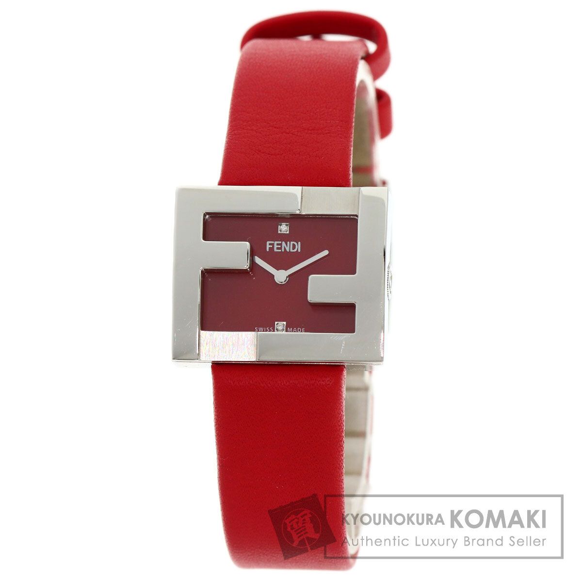 FENDI フェンディ F100101901 フェンディマニア 腕時計 SS 革 レディース