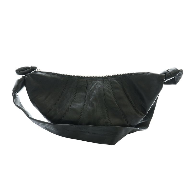 ルメール LEMAIRE MEDIUM CROISSANT BAG ナッパレザー ミディアム クロワッサンバッグ ショルダー 黒 ブラック 7885176202 |AQ OS