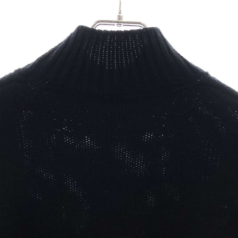 FENDI フェンディ FF刺繍 カリグラフィ ウール ハイネック ニット セーター ブラック レディース FZY891 AA5B FENDI (フェンディ) FF刺繍 カリグラフィ ウール ハイネック