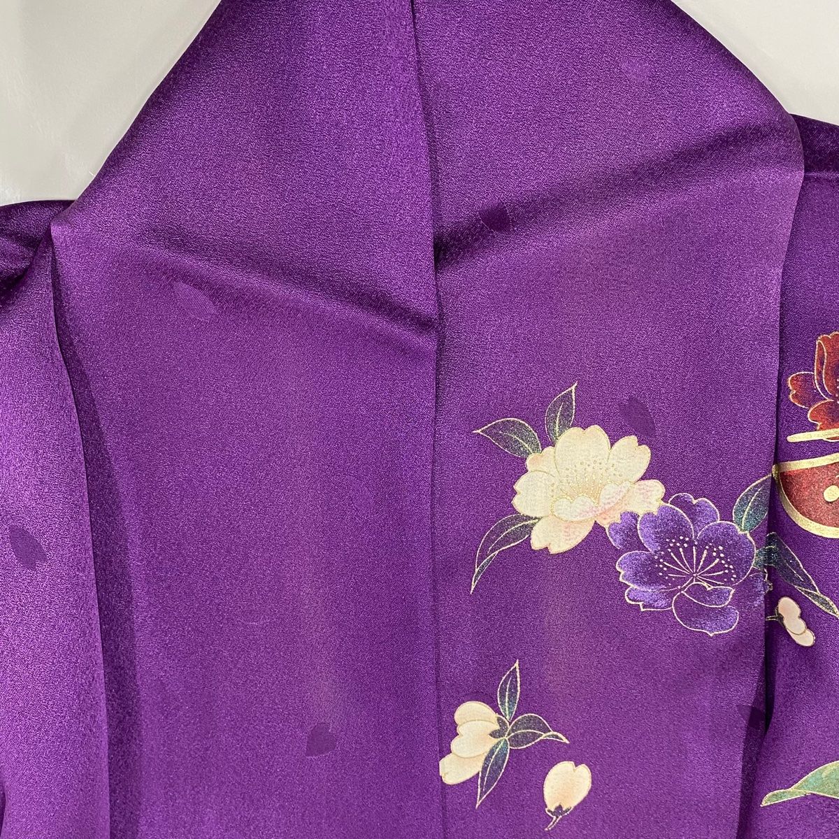 振袖 身丈168cm 裄丈67.5cm L 袷 橘 蝶 金糸 金彩 ピンク 正絹 秀