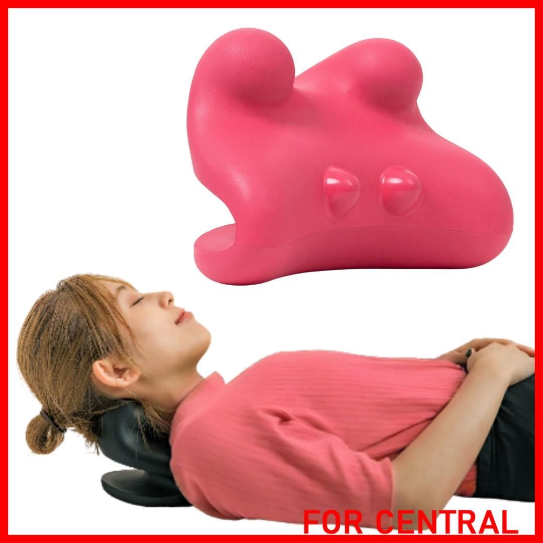【在庫処分】ほぐほぐピロー Type-02 (Pink) 首 伸ばし ほぐし つぼ指圧 セルフ マッサージ ツボ押し ストレッチ 枕 ネックピロー ストレートネック スマホ首 首こり 肩こり 腰痛