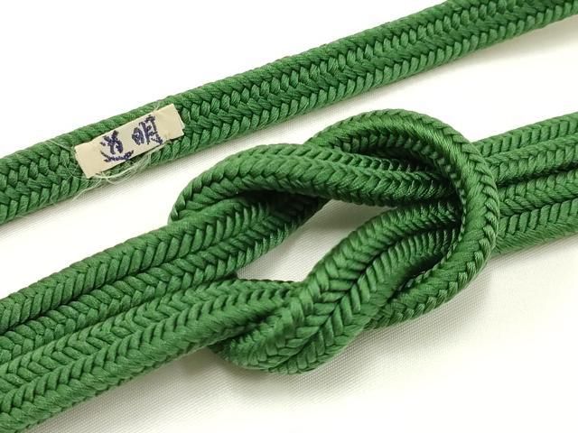 平和屋着物● 上 有職組紐道明 帯締め 冠組 深緑色 宮内庁御用 国立博物館御用 東京芸術大学御用 AABA9939ay