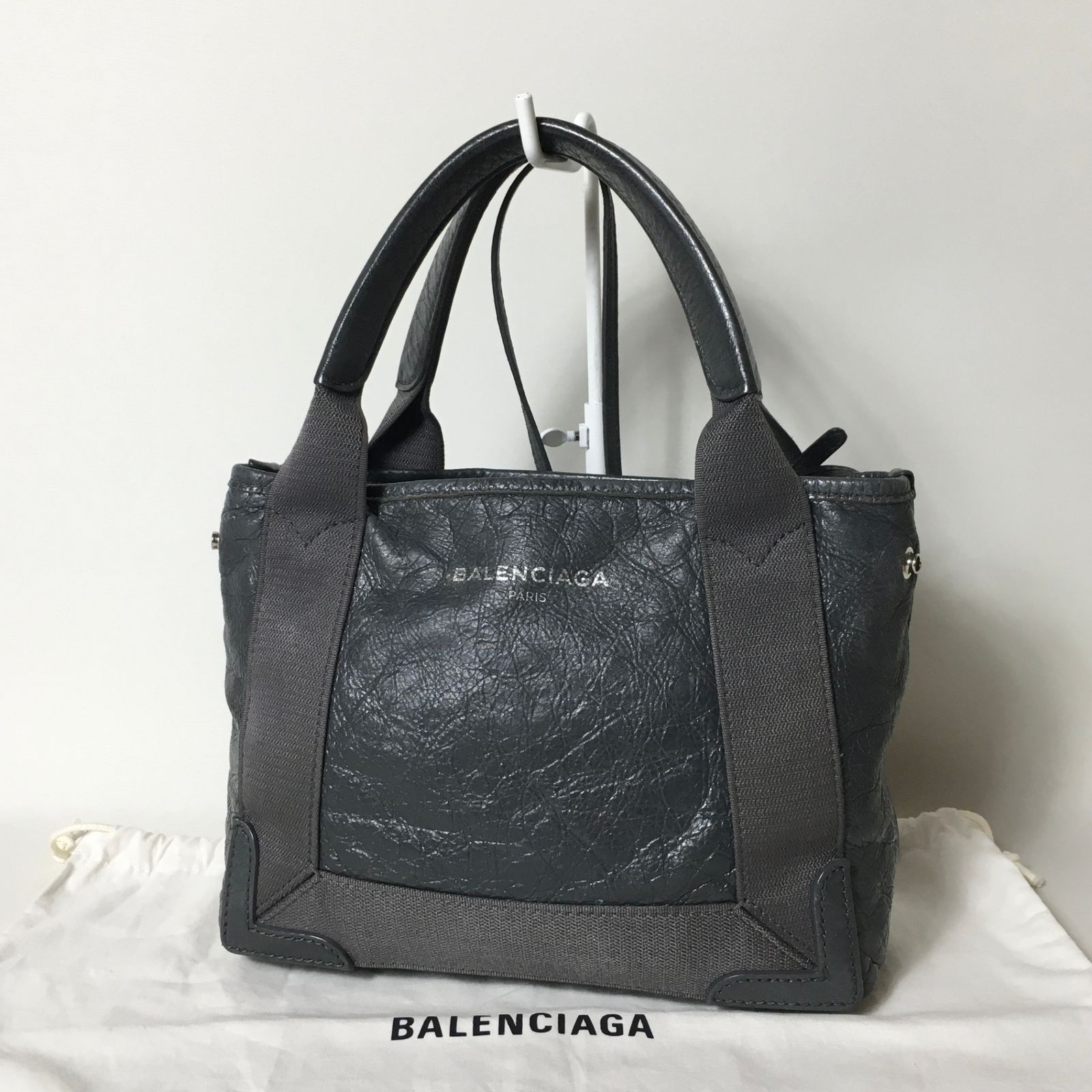 2507-250｜美品｜バレンシアガ ネイビーカバス XS 2WAYバッグ