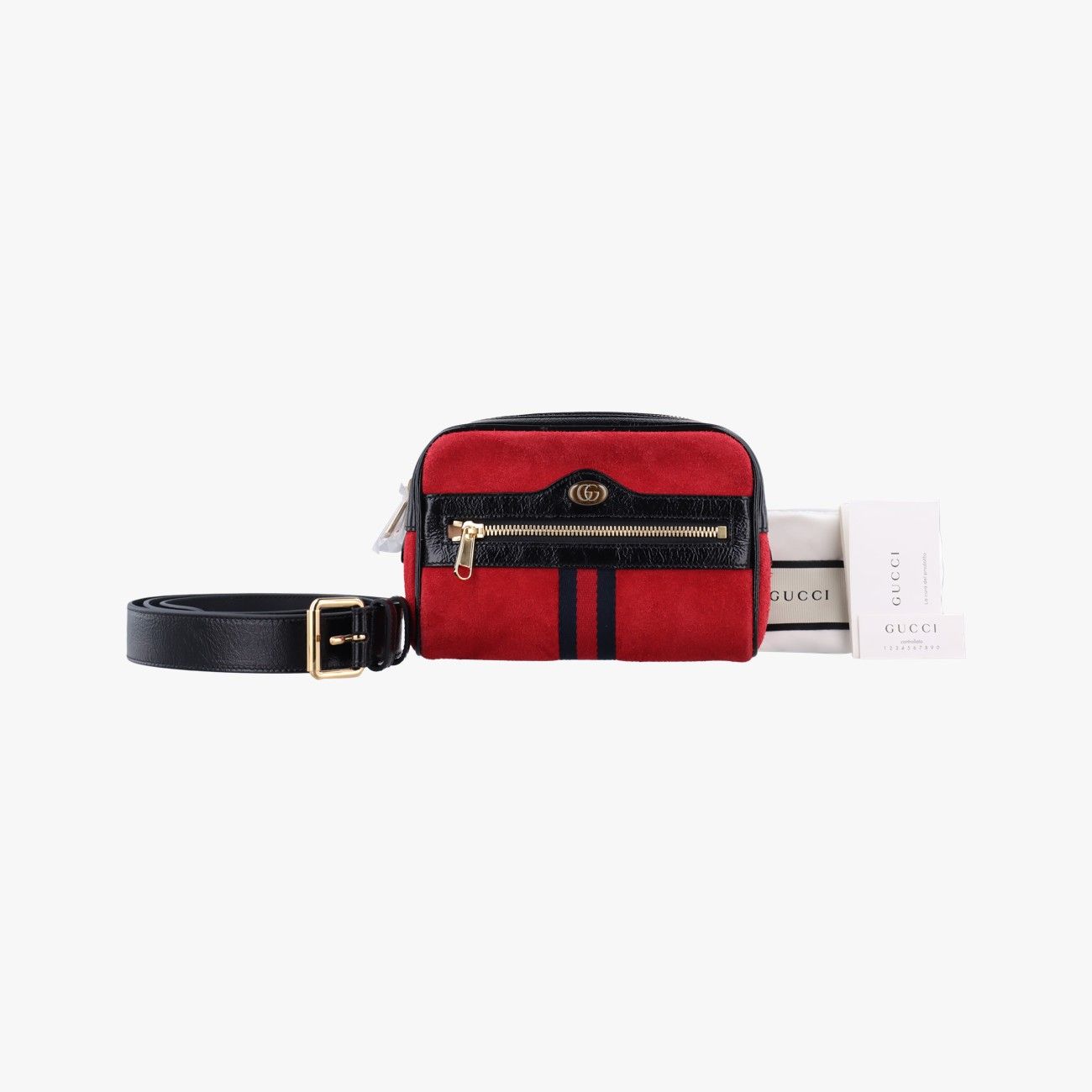グッチGucciオフィディア レッド×ブラック スエード×レザー グッチGucciオフィディア レッド×ブラック スエード×レザー