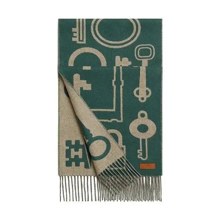 HERMES エルメス カサック ポートクレフ カシミヤ マフラー 谷 H259142S 04