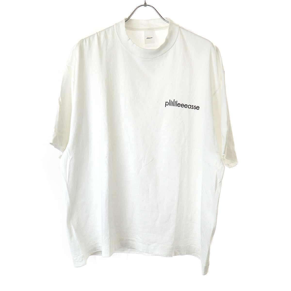 plllllleeeasse プリーズ shrort sleeve tee Tシャツ ホワイト XL 