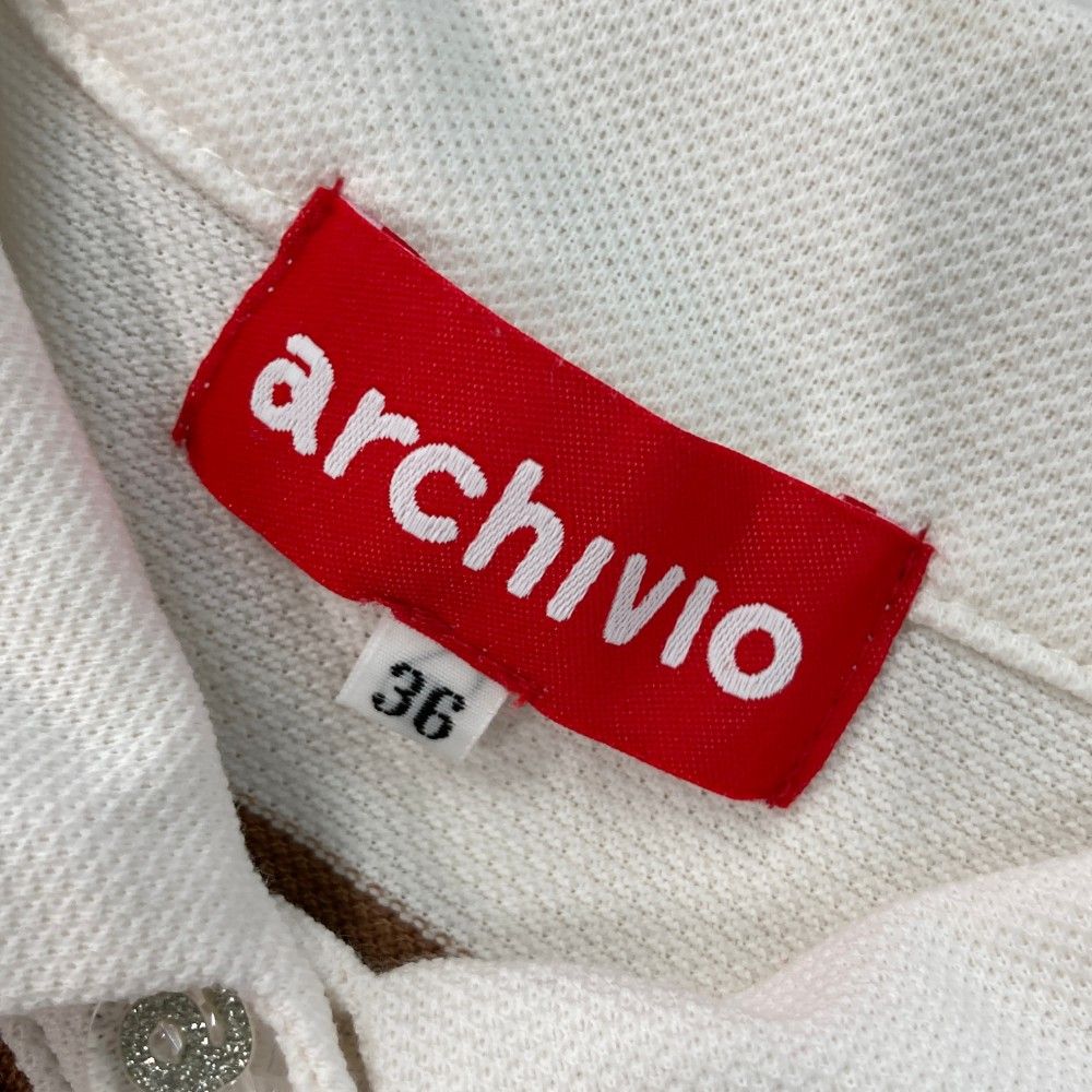 archivio ノースリーブポロシャツ 36 サイズ：36 ARCHIVIO アルチビオ ノースリーブ ポロシャツ
