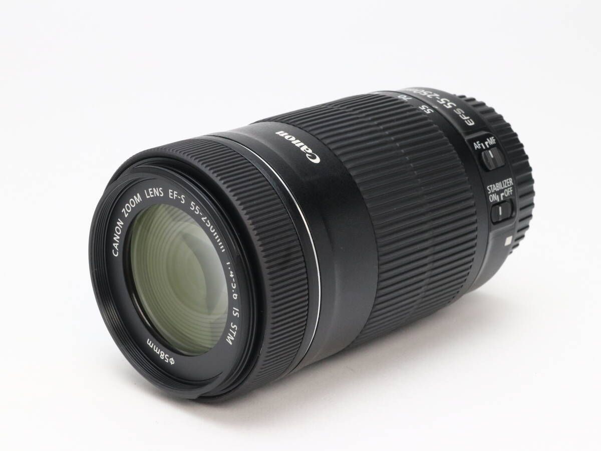 A (美品) Canon キヤノン EF-S 55-250mm F4-5.6 IS STM 初期不良