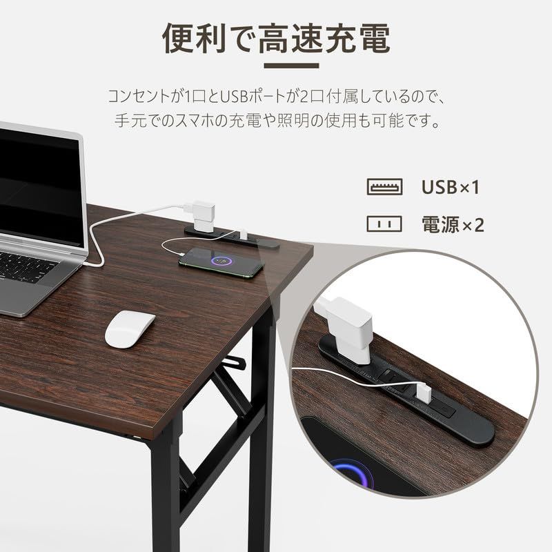 FryLR 折りたたみデスク 大理石柄 組み立て不要 80*60*70CM