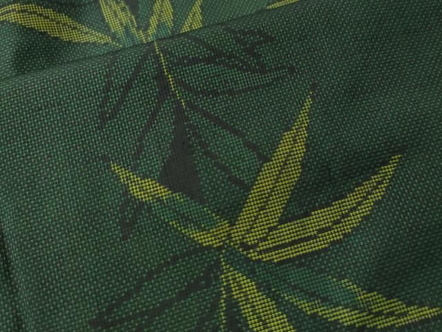 平和屋着物○本場大島紬 9マルキ 枝葉文 正絹 逸品 未使用 CAAU1715yc