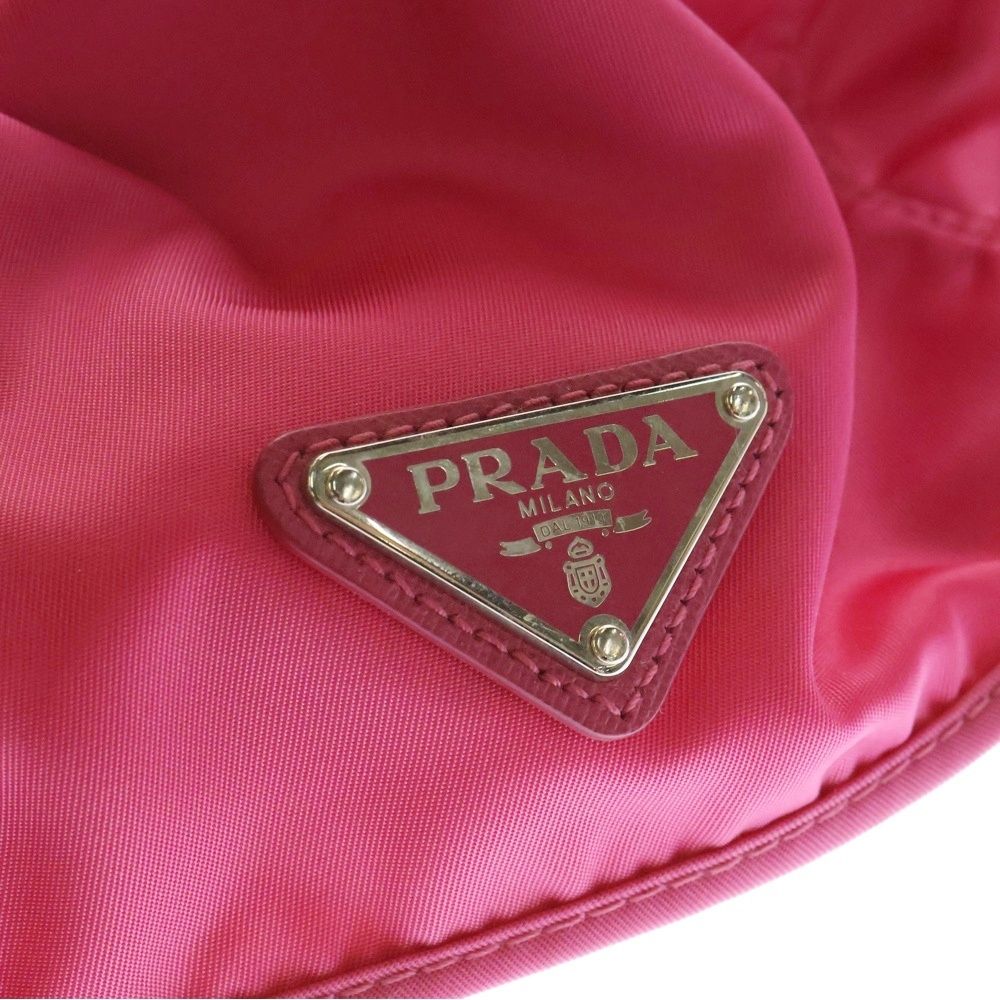 PRADA プラダ テスートナイロン リュック ピンク ゴールド金具 PRADA (プラダ) リュックサック ナップサック バッグ ピンク