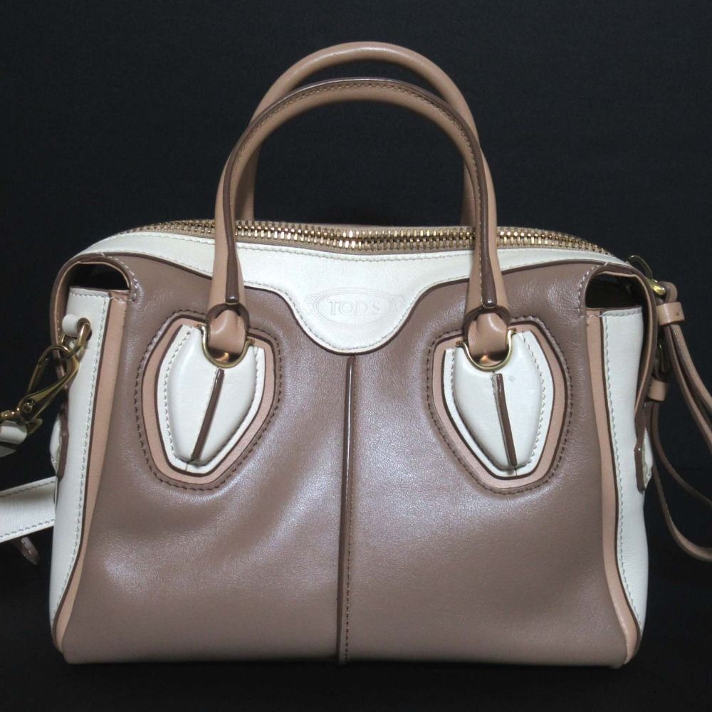 TOD'S ホワイトショルダーバッグ トッズ Dスタイリング