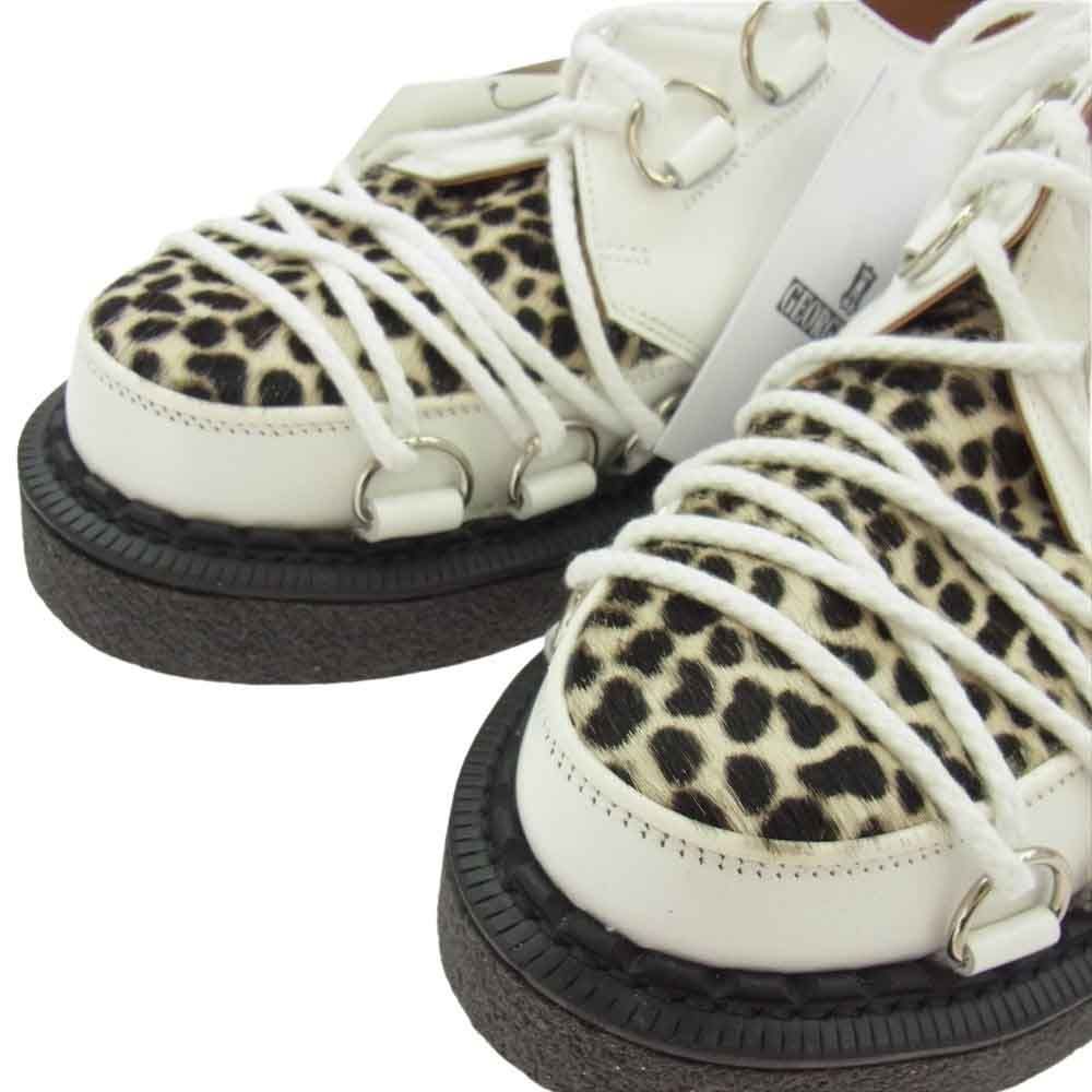 極美品✨ ジョージコックス ギブソン ハラコ レオパード柄 白 黒 23cm COMME des GARCONS HOMME PLUS コムデギャルソンオムプリュス PD