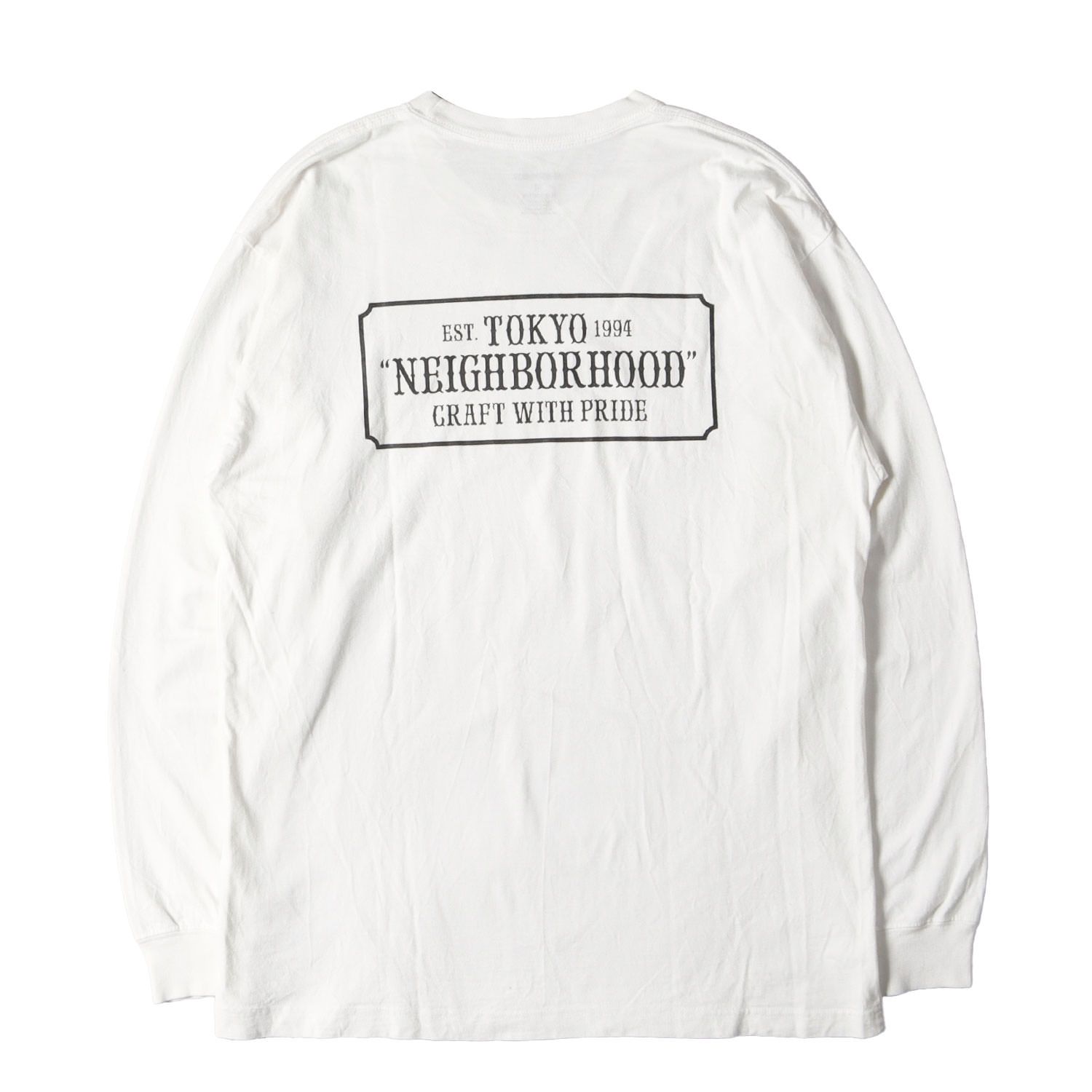 NEIGHBORHOOD Tシャツ M 白 ネイバーフッド BAR&shield NEIGHBORHOOD Tシャツ M 白 ネイバーフッド BAR&shield