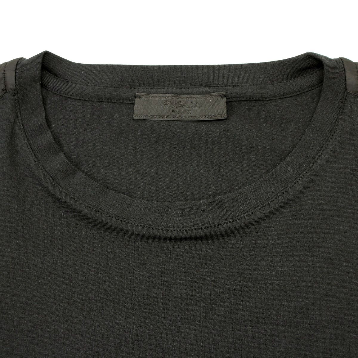 2 PRADA プラダ UJN880 1U1R ブラック Tシャツ カットソー 半袖