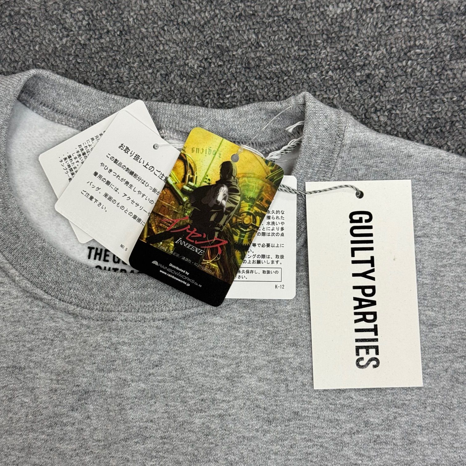 未使用品 WACKO MARIA × 攻殻機動隊 / INNOCENCE / CREW NECK