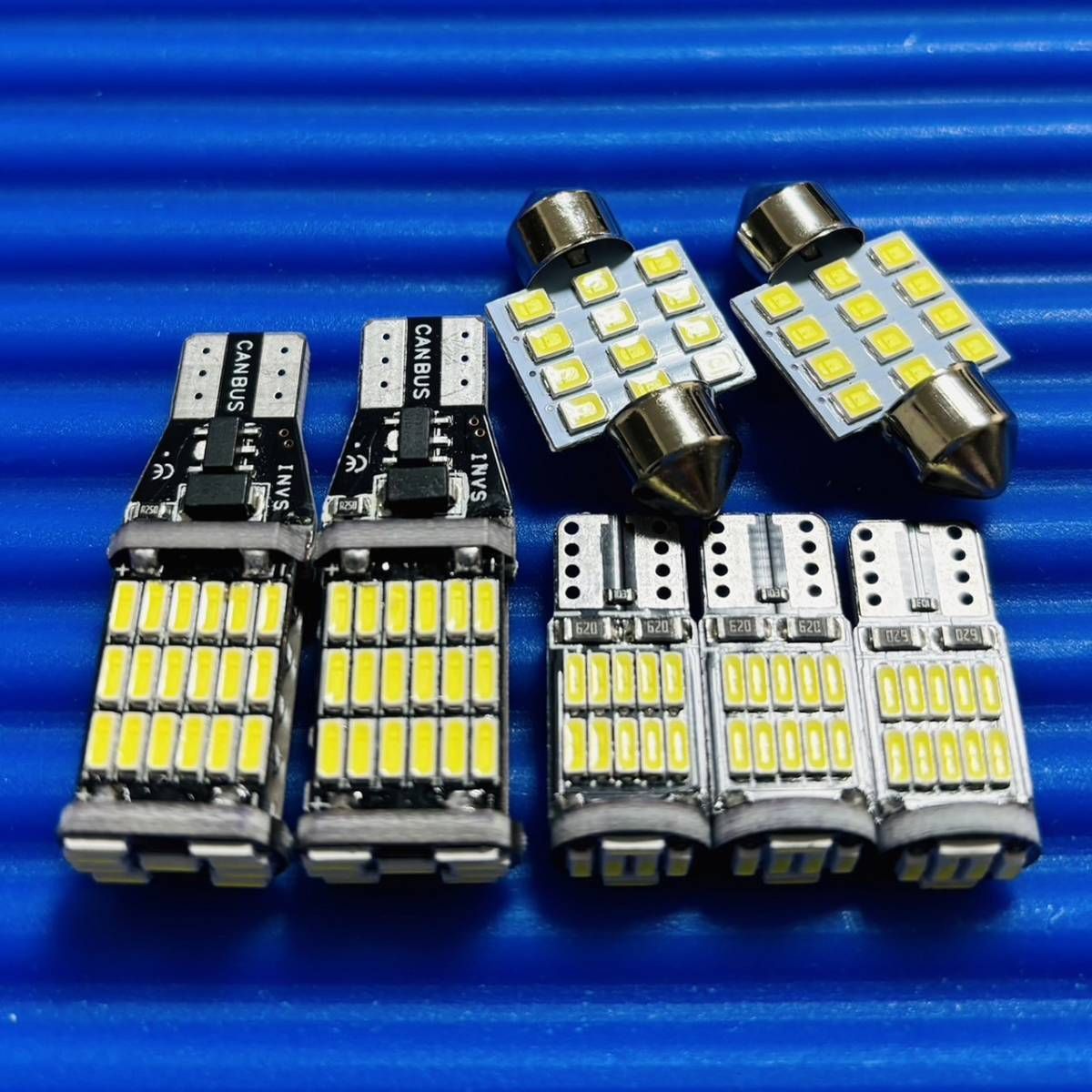 爆光7個セット！スペーシアギア MK53S ルームランプ バックランプ ナンバー灯 室内灯 T10 LED ホワイト スズキ カー用品 パーツ -  メルカリ