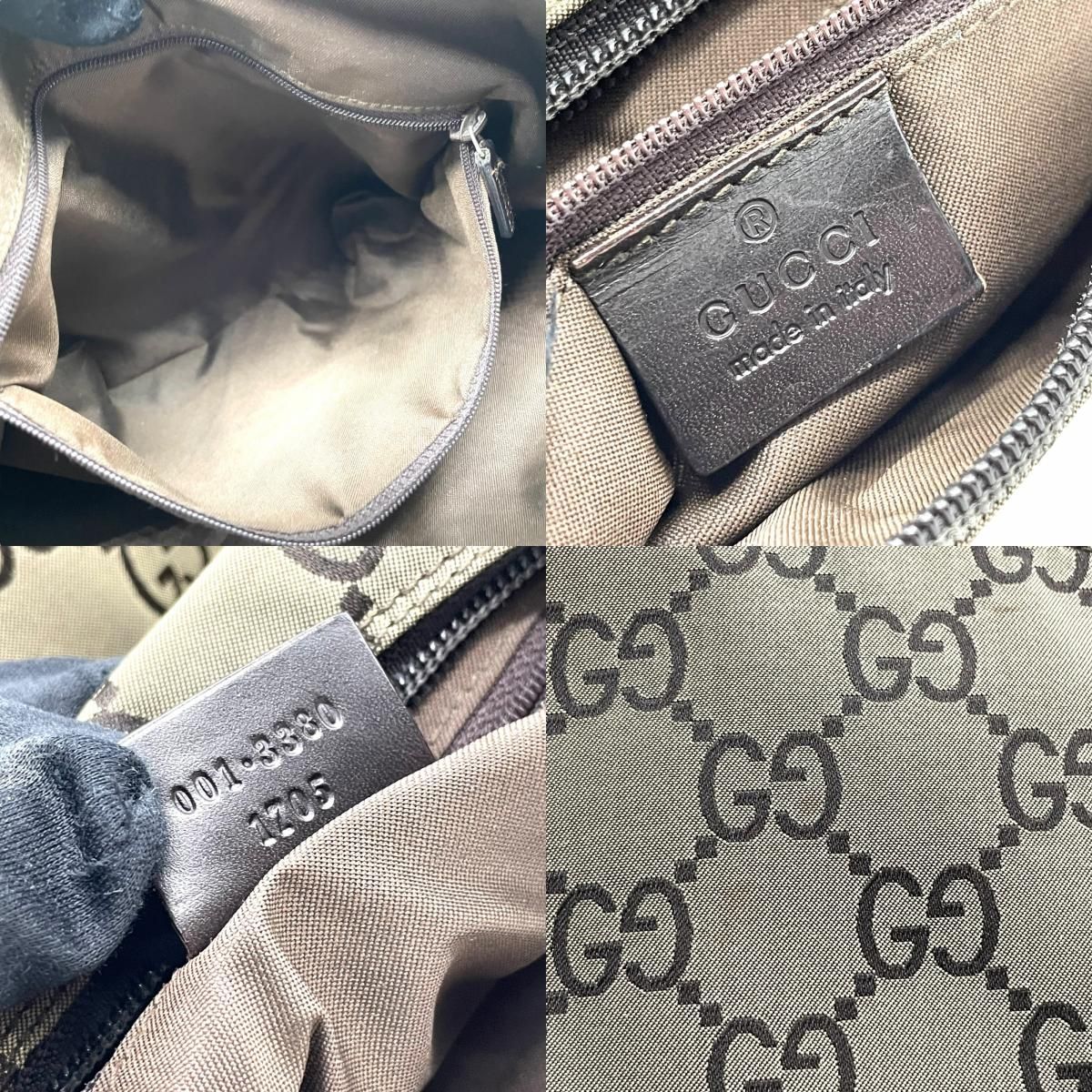 美品 GUCCI グッチ GGキャンバス ワンショルダーバッグ ハンドバッグ 