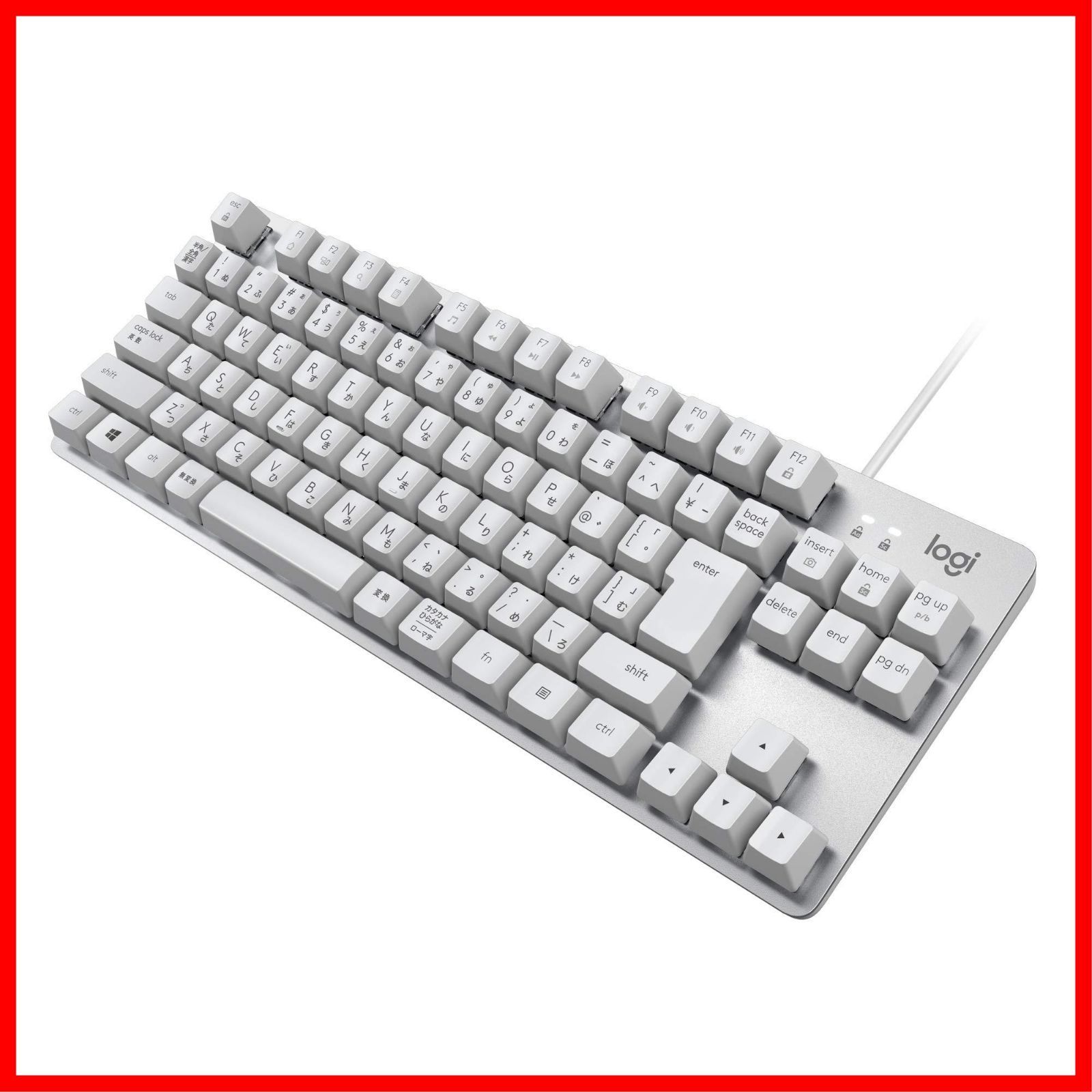 数量 K835 surface windows オフホワイト 有線キーボード 有線 有線 キーボード メカニカル コンパクト テンキーレス リニア 赤軸 メカニカルキーボード K835OWR Logicool ロジクール