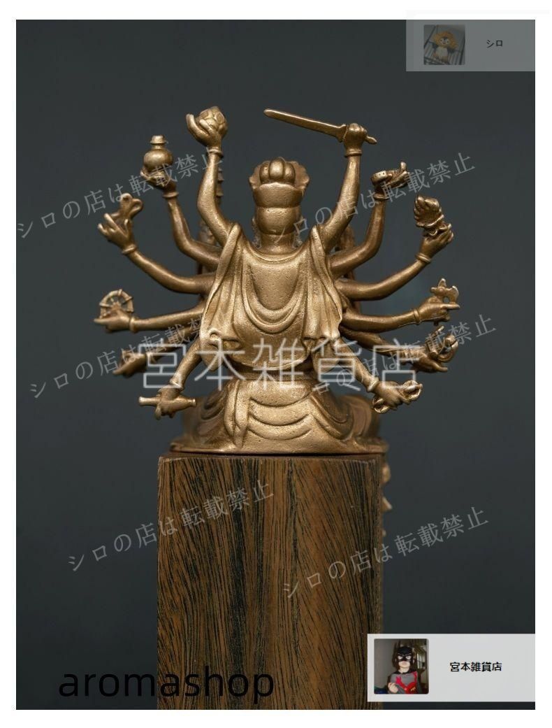 激安大特集！ 仏教美術 仏像 小仏像 準提菩薩 準提仏母仏像 銅製品 置物 宝物