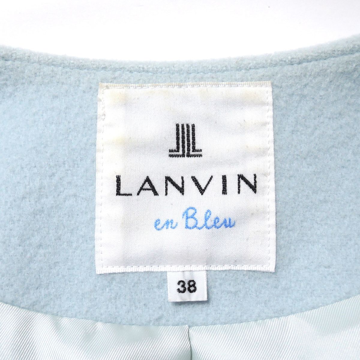 LANVIN en Bleu(ランバンオンブルー) コート サイズ38 M レディース - ライトブルー 長袖/冬