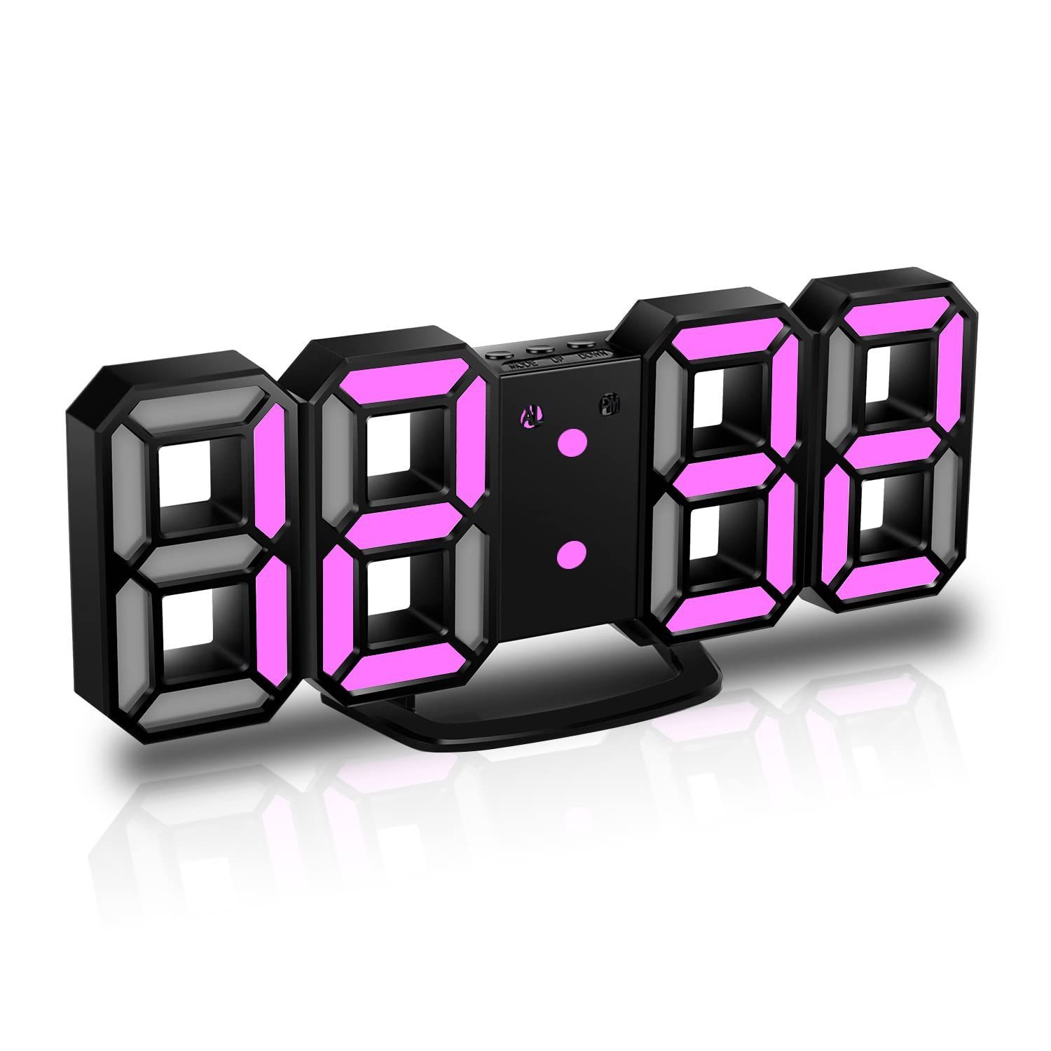 色: 黒い粉】CENTOLLA 3D LEDデジタル目覚まし時計 壁掛け時計 aiaiショップ メルカリ