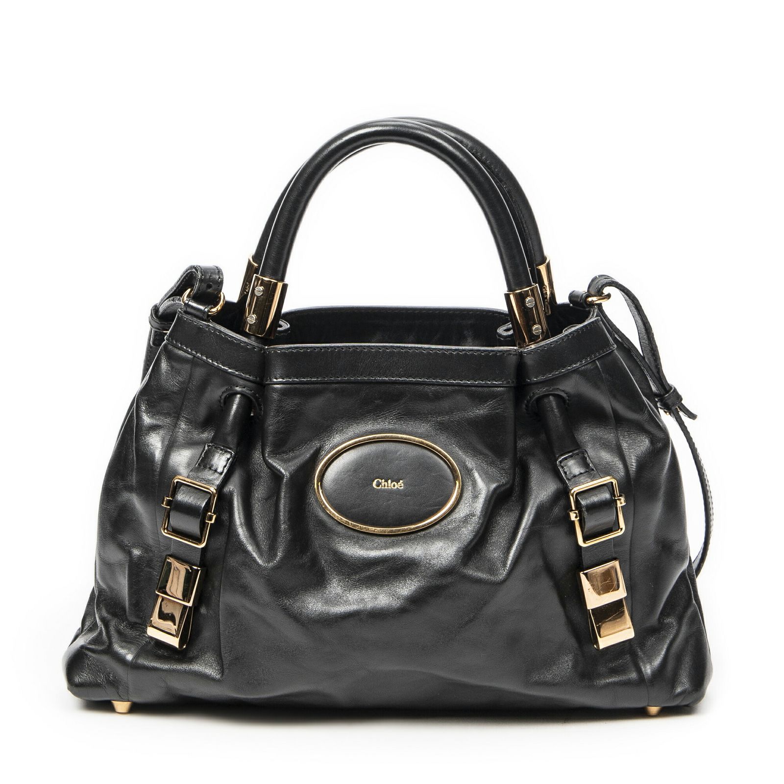 CHLOE クロエヴィクトリアトート黒カーフスキンレザーAB