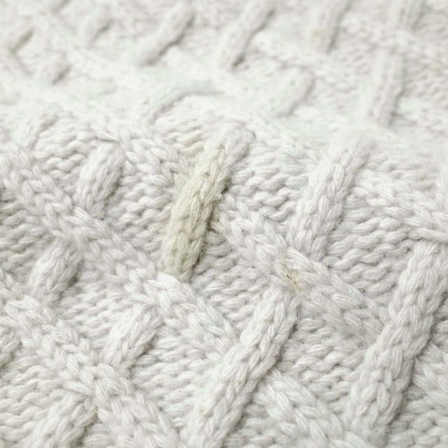 Drawer ドゥロワー ウールカシミヤ ケーブルクルーネックニット