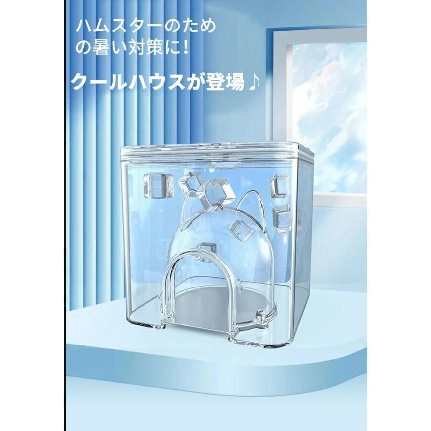 ハムスター クーラー 冷却ハウス ハムスター ひんやり 夏 小型 小屋 夏 暑さ対策 ひんやりハウス 冷却 涼感 小動物 ハムスター 家 小動物夏