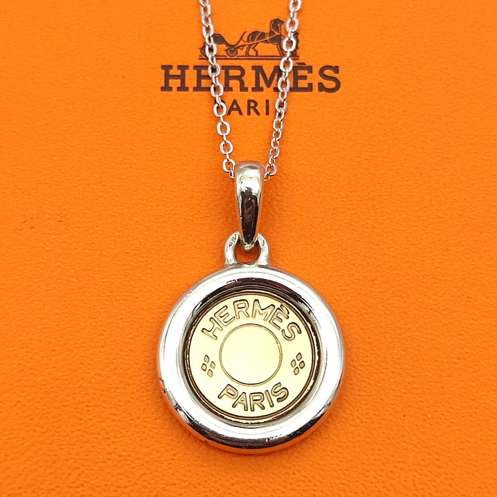 ト*ロ様 【美品 ネックレス】エルメス HERMES セリエラリアットシルバー HERMES - 【美品】HERMES エルメス セリエ ネックレス シルバー