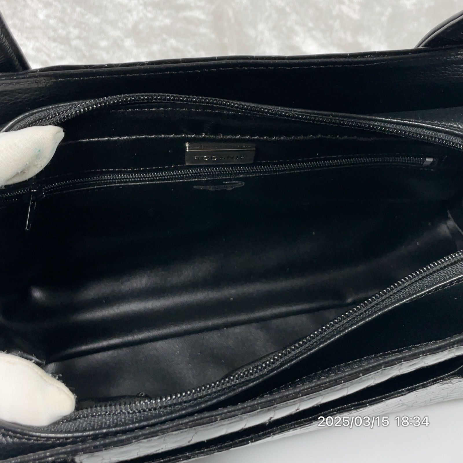 極美品 RODANIA ロダニア JRA ワニマーク クロコダイルシャイニー 