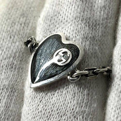 値下げ！GUCCI グッチ インターロッキングG ハート ブレスレット Ag925