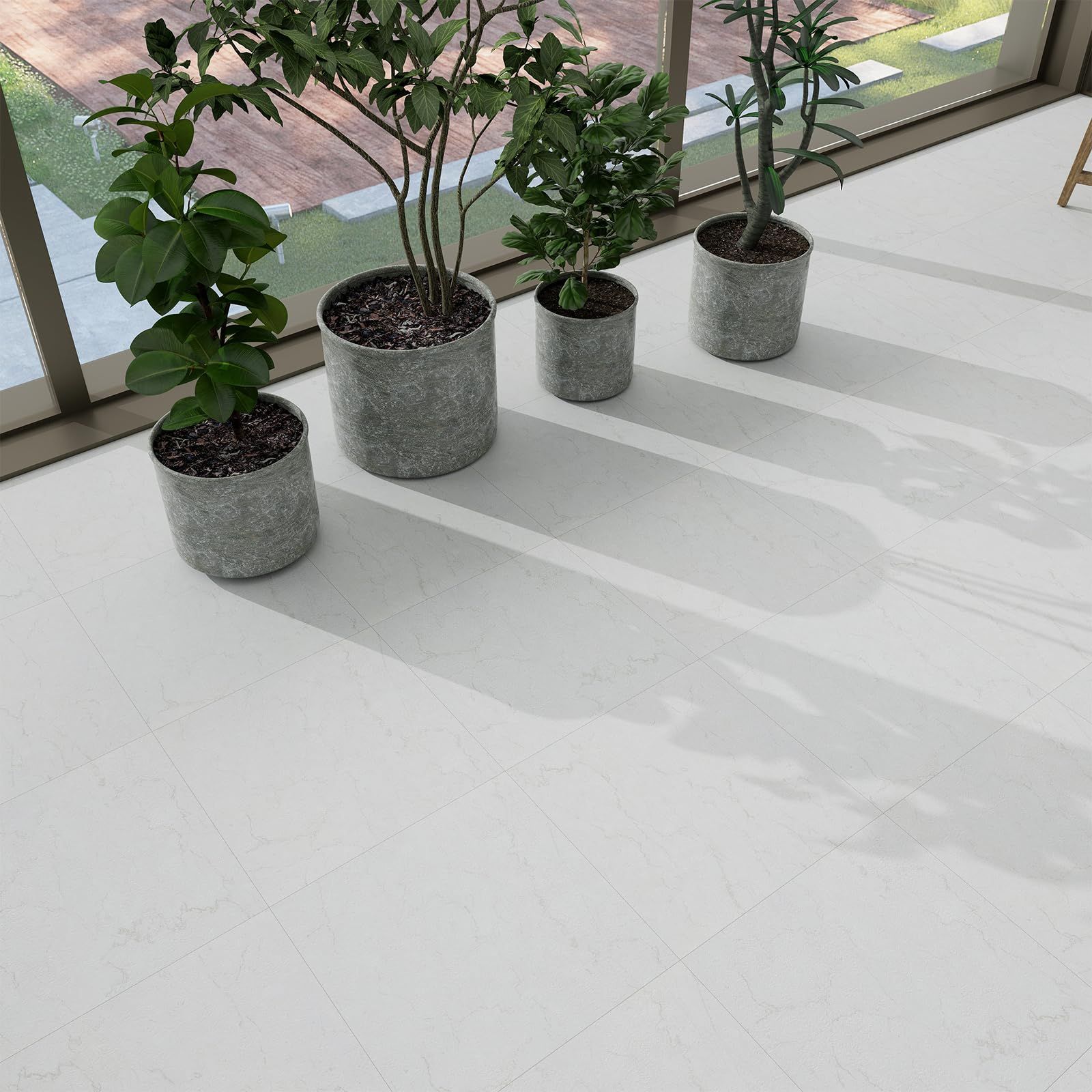 フロアタイル 大理石 約3.8畳|66枚 フローリング マット 置くだけ クッション フロア マット 床 リメイク シート 接着剤不要 貼るだけ 初心者OK 賃貸ok 防水 床材 DIY ピタフィー フロリングタイル 304.8*304.8mm* 66枚