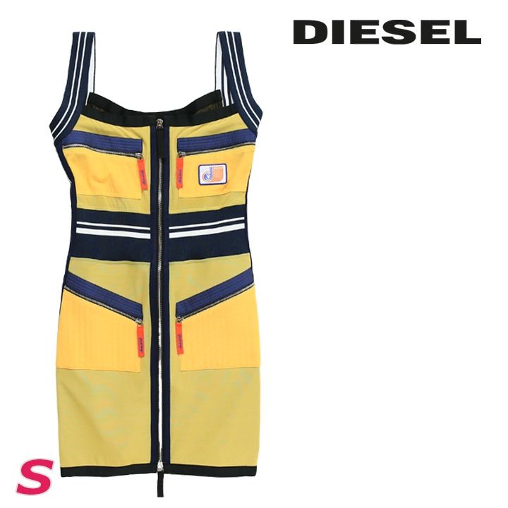 新品・未使用 ディーゼル DIESEL ノースリーブミニワンピースドレス