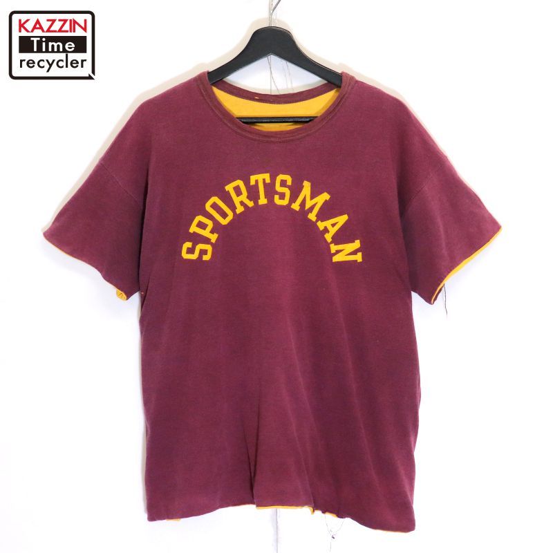 60s USA製 vintage Champion ランタグ リバーシブル 半袖Tシャツ