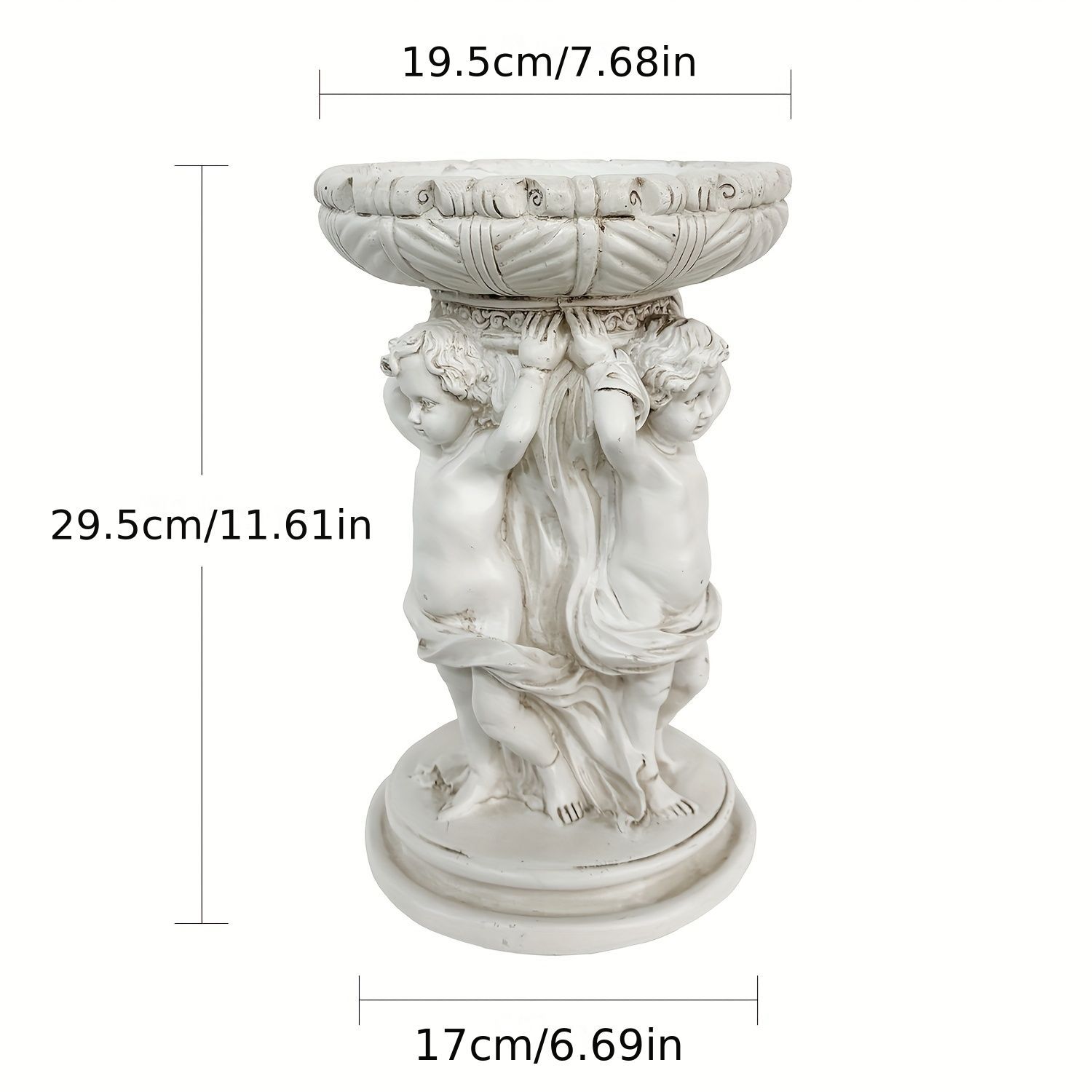 鉢植え 植木鉢 プランター プラントポット フラワーポット ガーデニング ヴィンテージ 鉢を持ち上げている天使達 彫刻風 屋外 屋内 装飾 インテリア 庭 玄関 観葉植物 多肉植物 おしゃれ バルコニー YUZUMIYA_COM