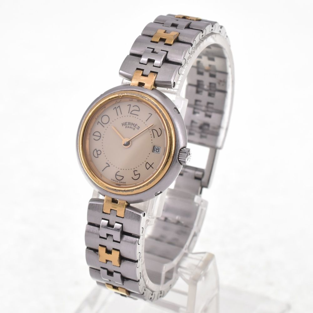エルメス HERMES プロフィール デイト SS GP クォーツ レディース I 142503