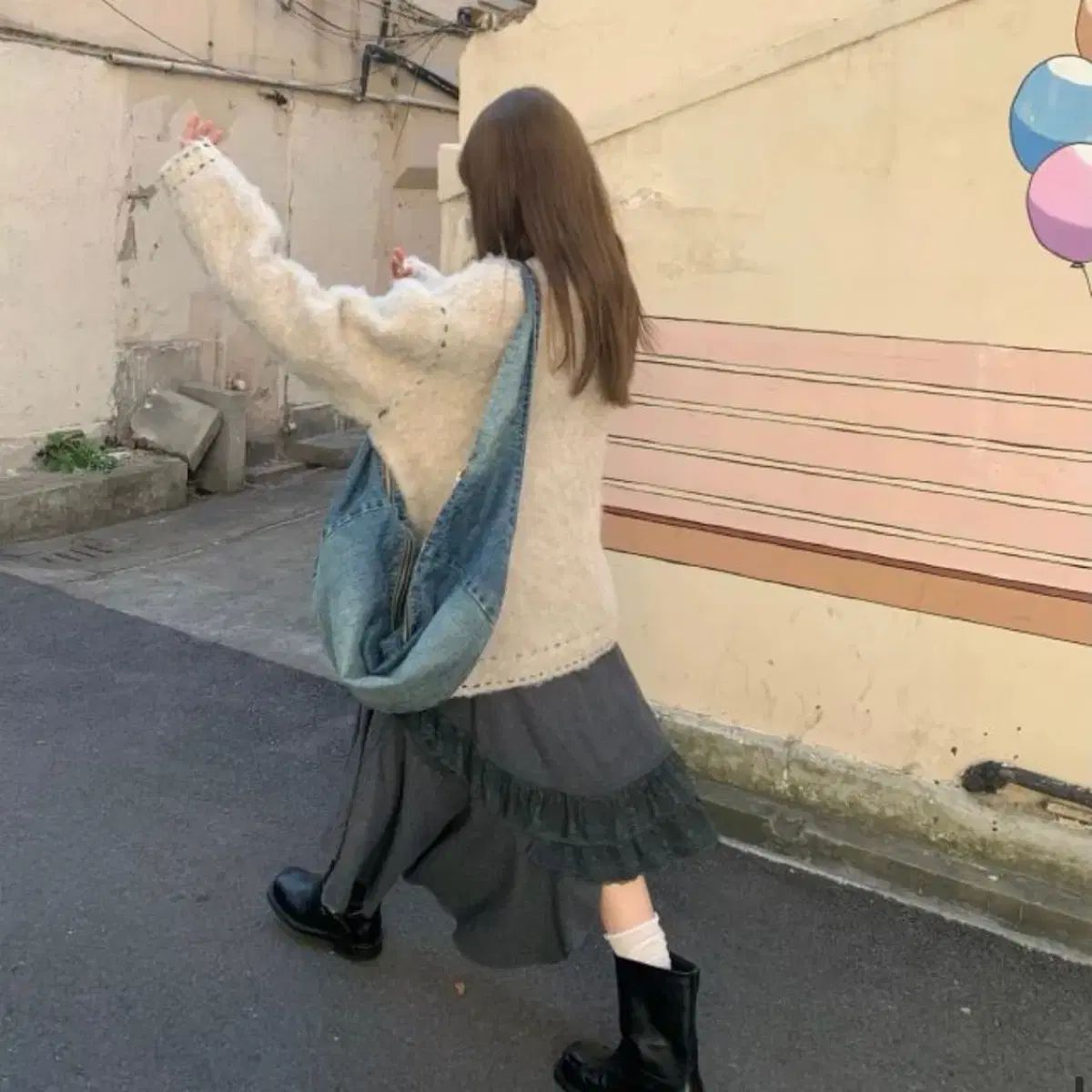 NEVERSEEZ スカート neverseez ウール ブレンド レース プリーツ スカート