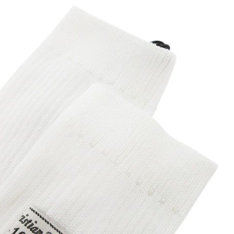 クリスチャンディオール Christian Dior CD 1947 カプセル ソックス 靴下 ウーブンラベル リブ編み ロゴ S 25-26 cm 白 ホワイト MN 13 GY 99